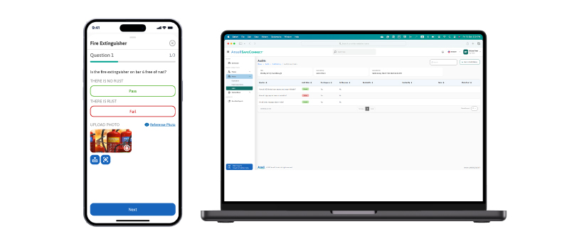 Image of the safety app showcasing custom audit plans and automated processes to simplify compliance checks