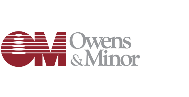 Image of Owens & Minor logo that is one of Ansell's distributors for users to purchase Ansell products at their website