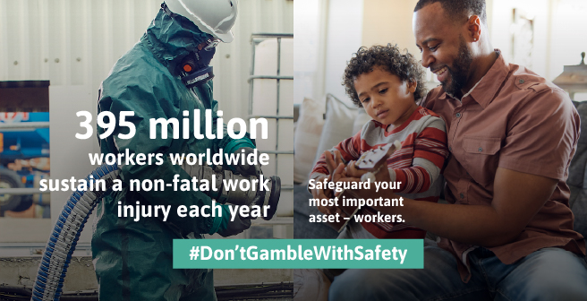 Image that represents good safety culture that prevents workplace accidents when adequate PPE is being used