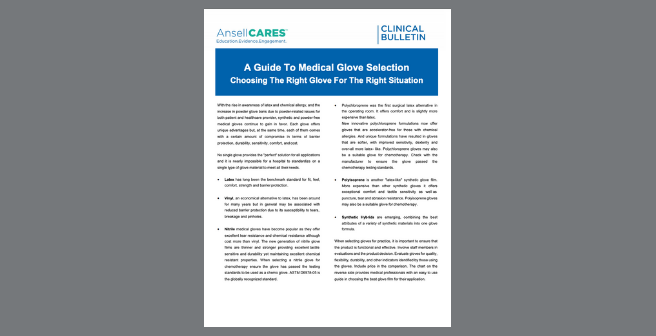A Guide To Medical Glove Selection Choosing The Right Glove For The Right Situation