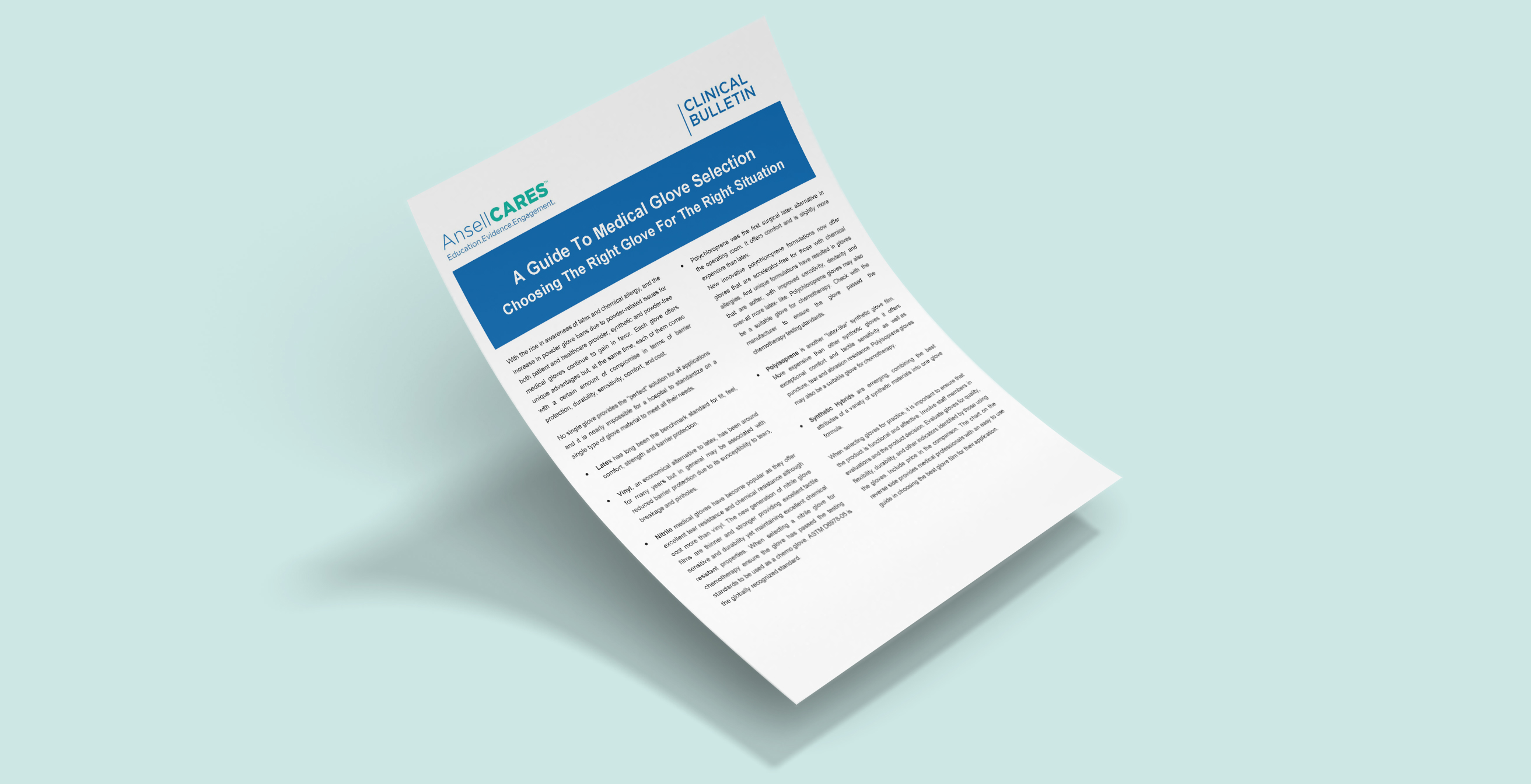 A Guide To Medical Glove Selection