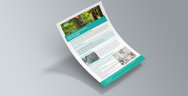 Single use examination gloves: Latex solutions