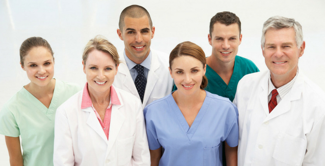 Group of Healthcare Workers Stock Image