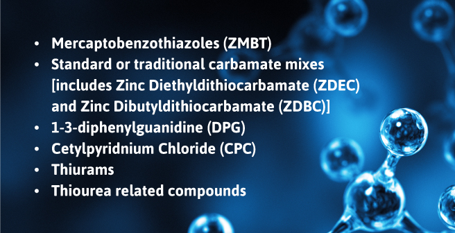 The known chemical accelerator used in manufacturing of gloves that may cause allergic contact dermatitis