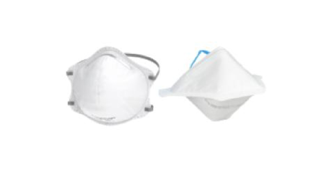 Image of mask and respirator that are suitable for recycling under the RightCycle PPE recycling program