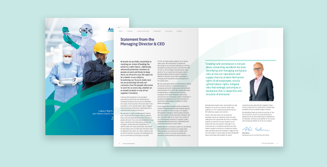 Image of Ansell labour rights report cover 