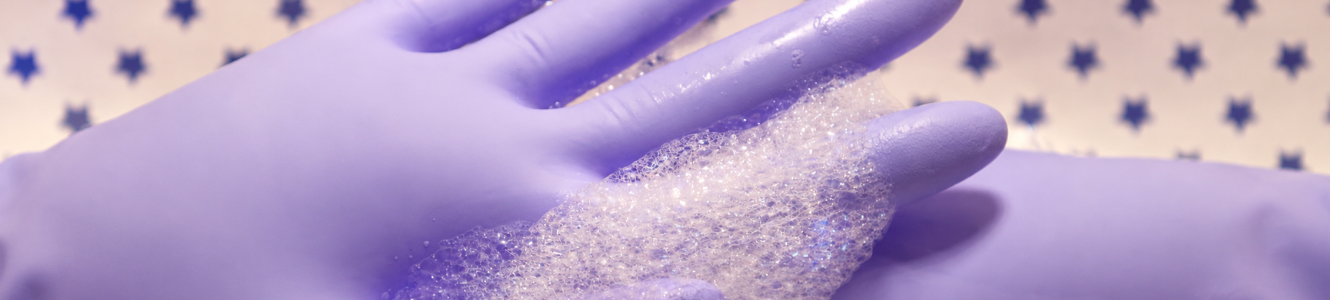 disposable gloves release foam