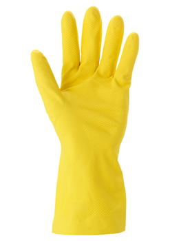 1 Pair Ansell Econohands Plus Yellow Rubber Household Gloves Size XL 