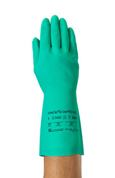 vert Ansell 37–675 Sol-vex ® Gants en caoutchouc nitrile résistant aux produits chimiques – Vert 