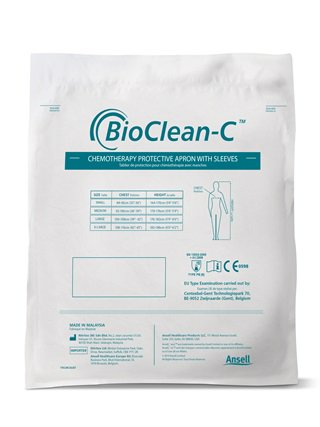 BioClean-C™ förkläde med ärmar för kemoterapi BCAS