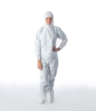 BioClean-D™ Coverall with Hood and Integrated Boots BDFC