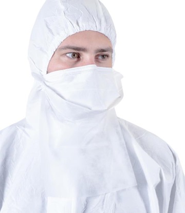 BioClean™ DB Steril ansigtsmaske med lomme og halsbeskyttelse BDBS-G