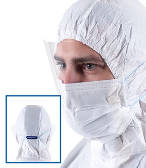 BioClean™ Clearview Sterile Tie on Visor Facemask VFM210-T-SLOT