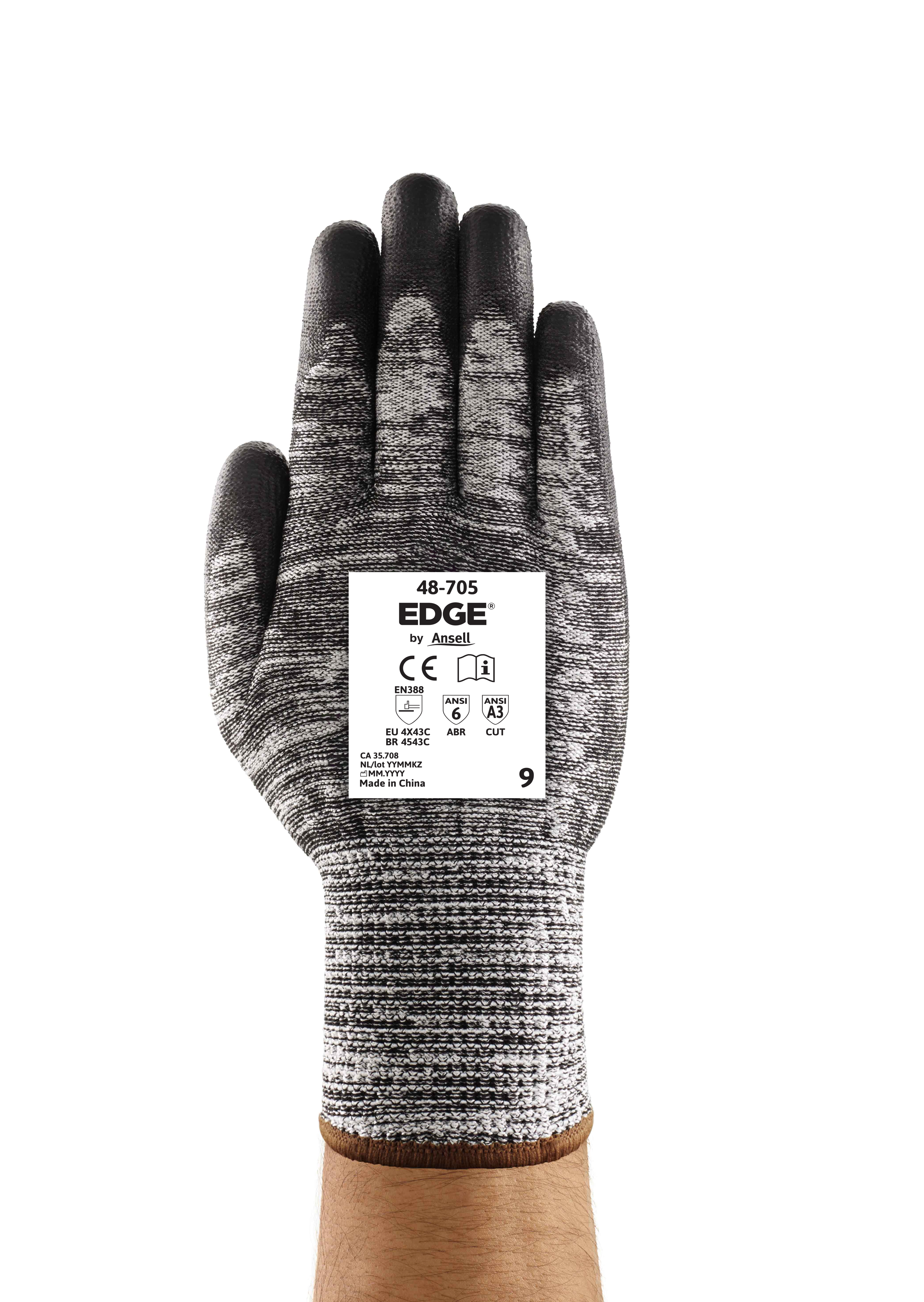 EDGE® 48-705 Medium-duty industrial gloves, offering high abrasion and cut protection in dry conditions