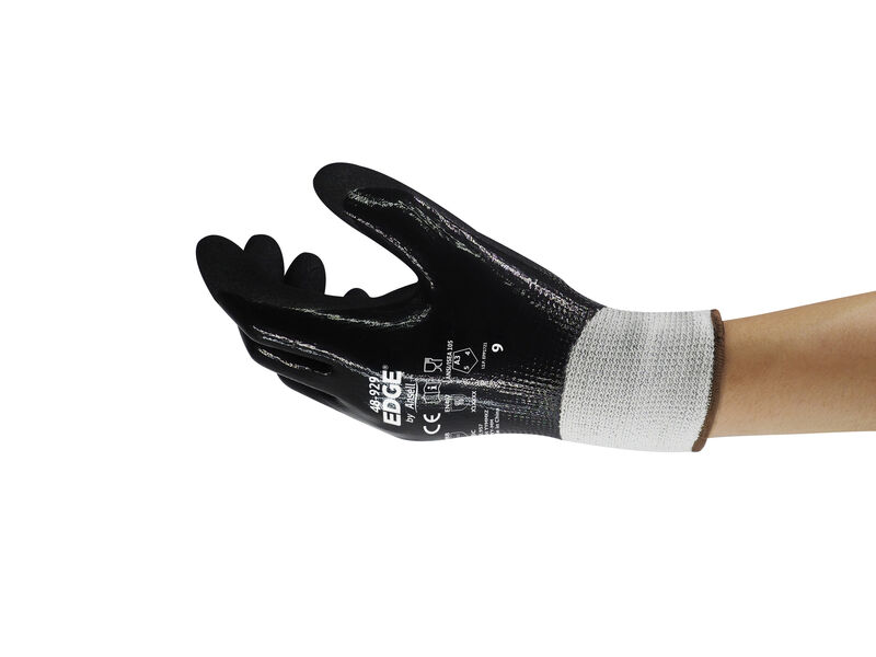 EDGE® 48-929 Medium-duty work gloves, ensuring secure grip and abrasion, cut and oil protection