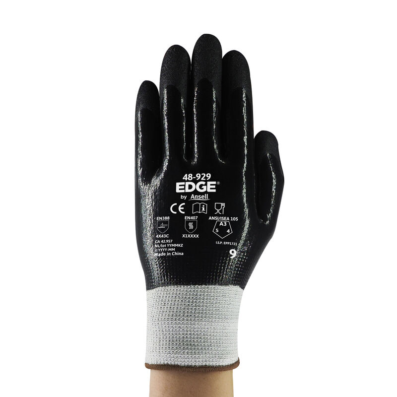EDGE® 48-929 Medium-duty work gloves, ensuring secure grip and abrasion, cut and oil protection