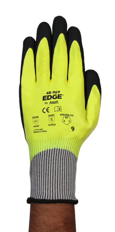 EDGE® 48-969 Economical solution for medium duty applications requiring very high cut resistance, grip & oil-repellence performance in oily environment