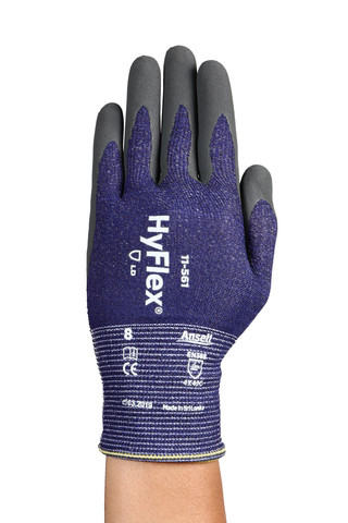 HyFlex® 11-561 Our lightest EN ISO CUT C & ANSI/ISEA 105-2024 CUT A3 glove* offering 2 times greater cut resistance*