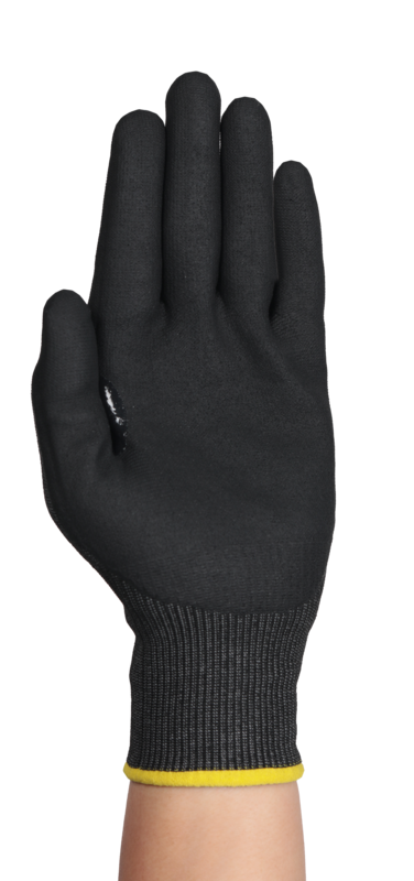 HyFlex 11-594 Next-gen 18-gauge ANSI A9/ISO F+ -rated glove - made up to 30% thinner* for second-skin feel and precision.
