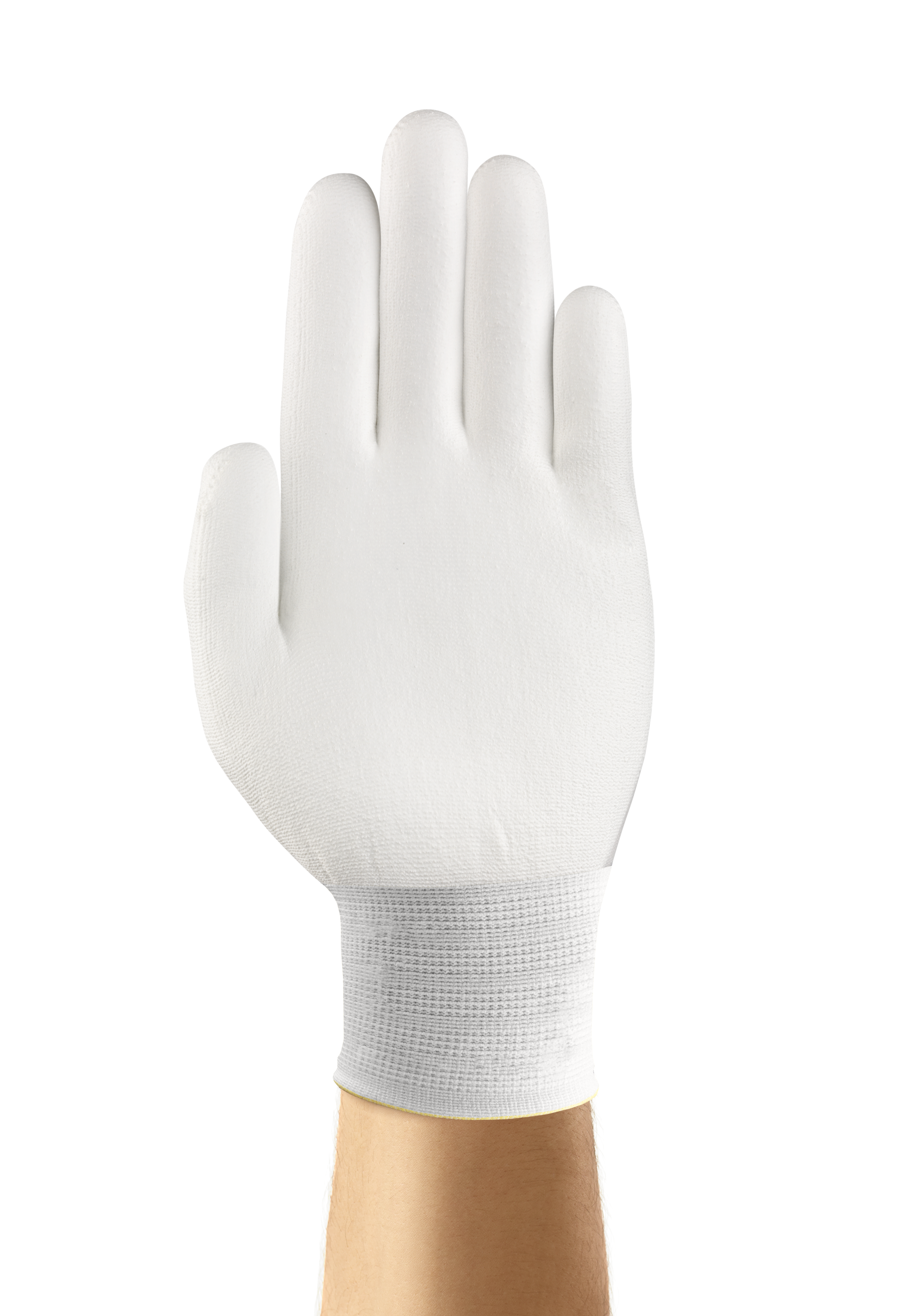 HyFlex® 11-600 Light and sensitive white-colored industrial gloves, offering personal protection for delicate handling