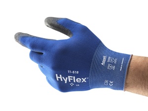 Taille 7 Ansell HyFlex 11-949 Gants oléofuges Sachet de 12 paires protection mécanique Bleu