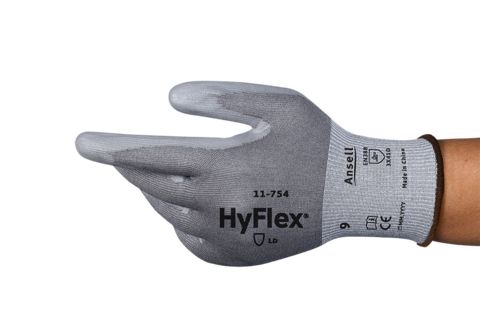 HyFlex® 11-754 Ultralight ANSI A4/EN ISO D-rated cut-resistant gloves with touchscreen compatibility