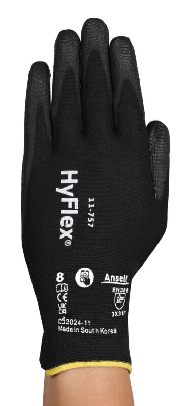 HyFlex® 11-757 Durable lightweight industrial gloves, combining advanced cut resistance with superb comfort