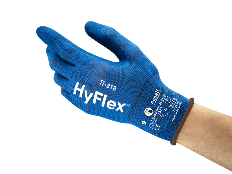 HyFlex® 11-818 Ultralight multi-purpose gloves, designed for comfortable, tactile handling