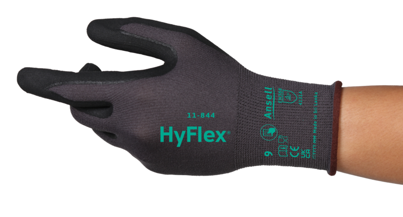 HyFlex 11-844 Ultra-breathable gloves - made up to 30% thinner* for second-skin feel and precision handling