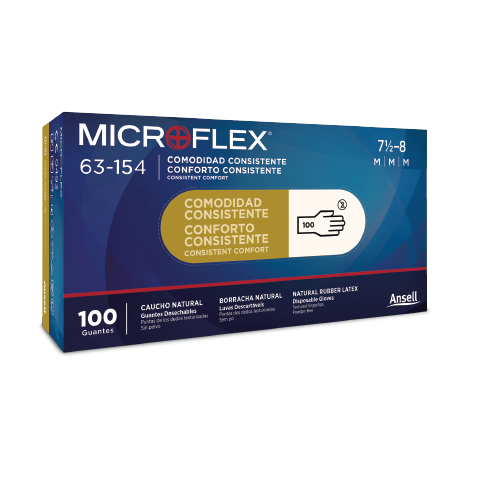 Microflex 63-154 Glove Packaging