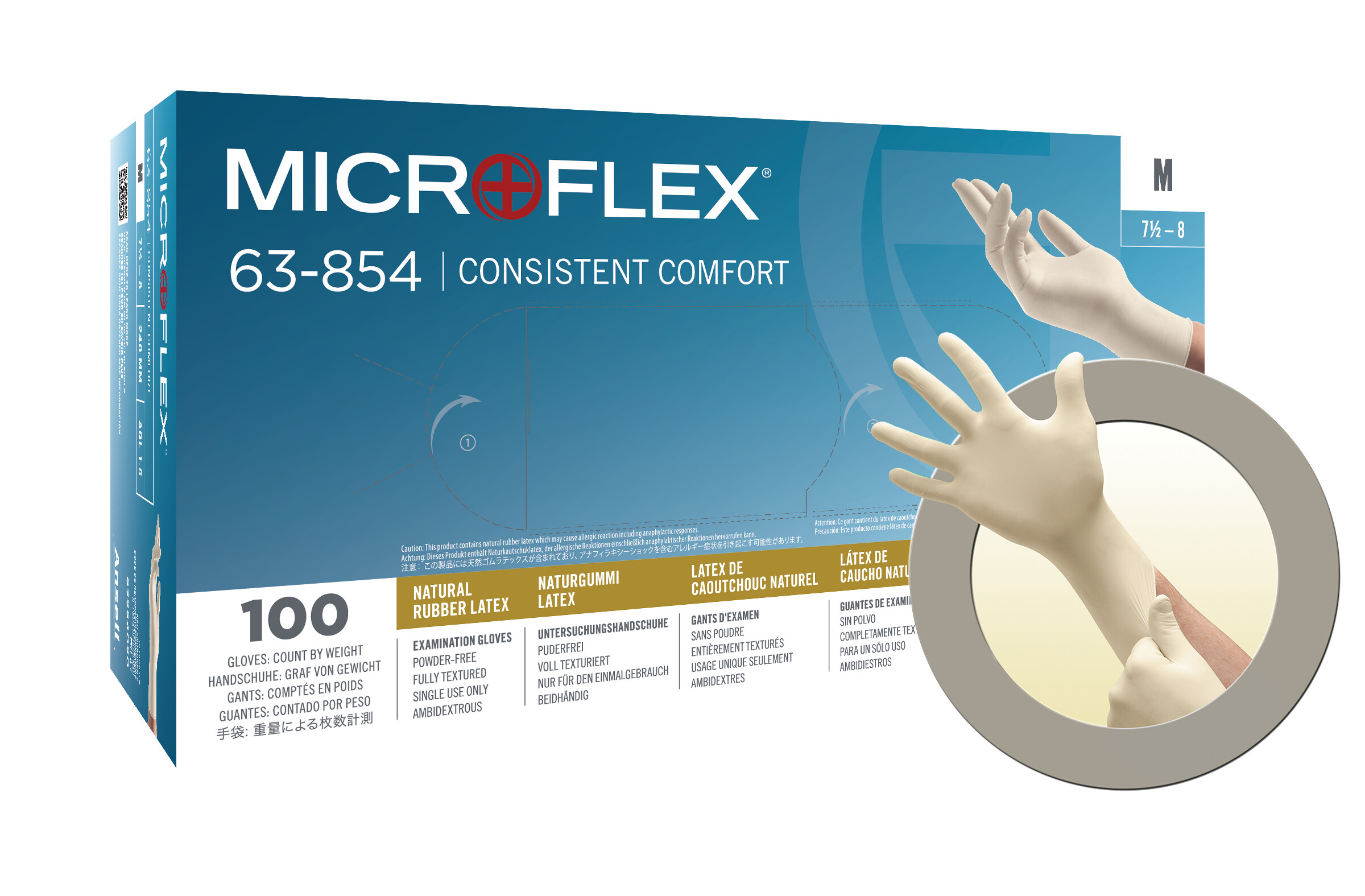 Microflex 63-854 Glove Packaging