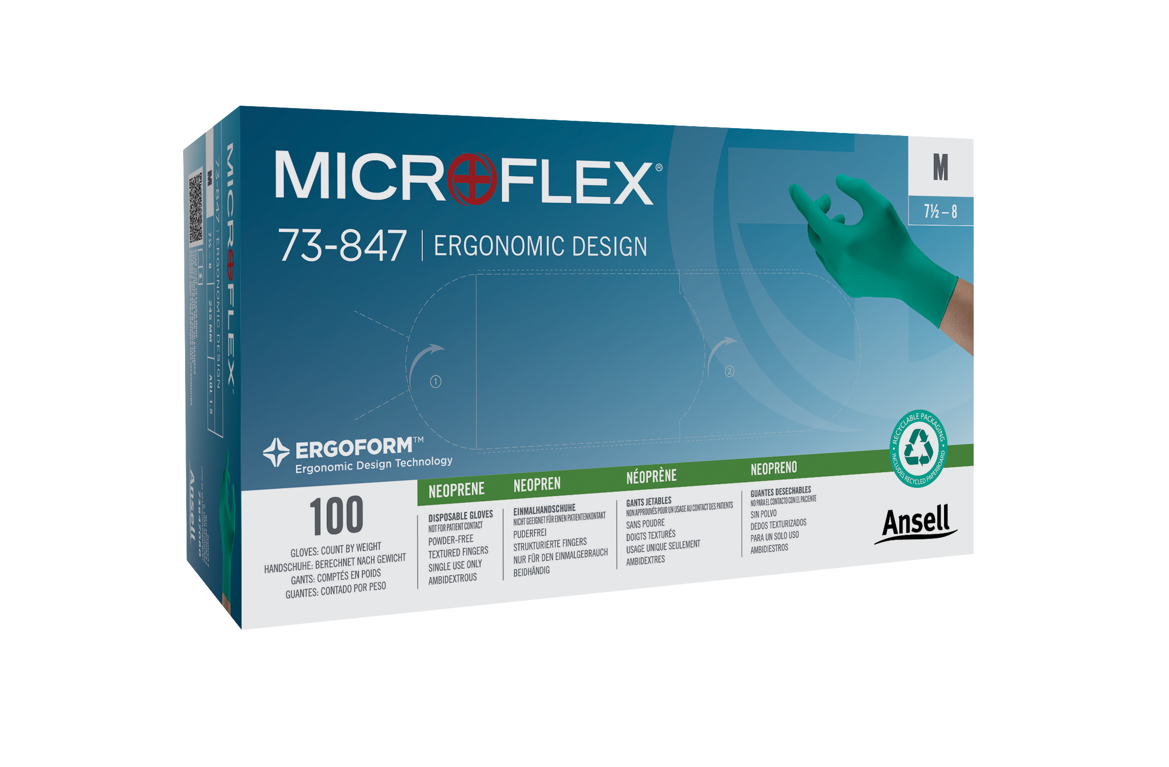 MICROFLEX® 73-847 Gloves ergonomically designed with exceptional grip