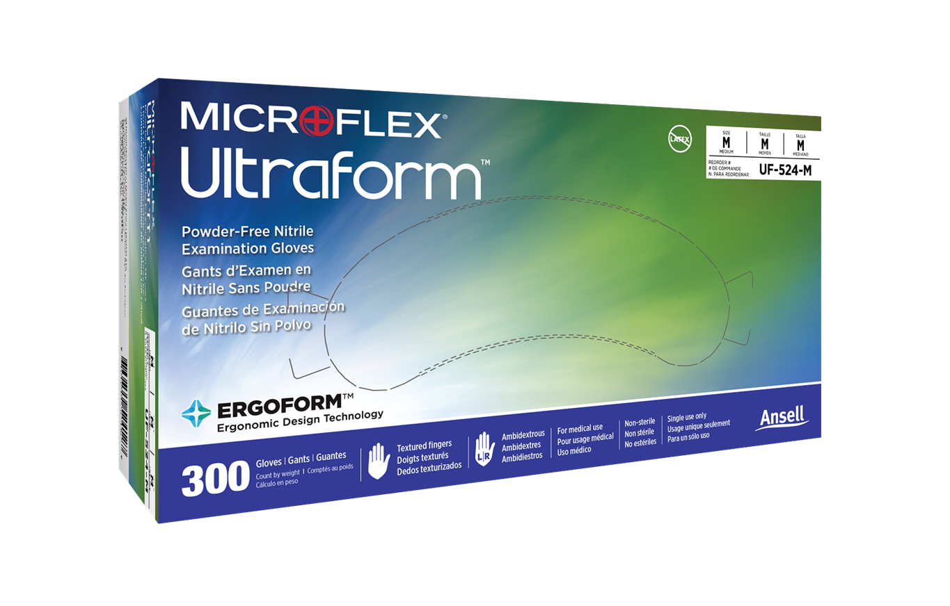 Ansell MICROFLEX® Ultraform® UF-524 thin nitrile gloves