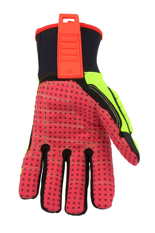 RINGERS® R267 Heavy-duty, oil-resistant impact gloves with a Silicone Dot® palm for enhanced grip
