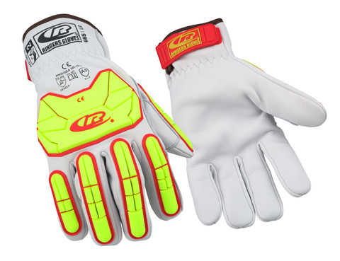 RINGERS® R665 Premium leather work gloves with TPR impact protection, delivering advanced hand safety