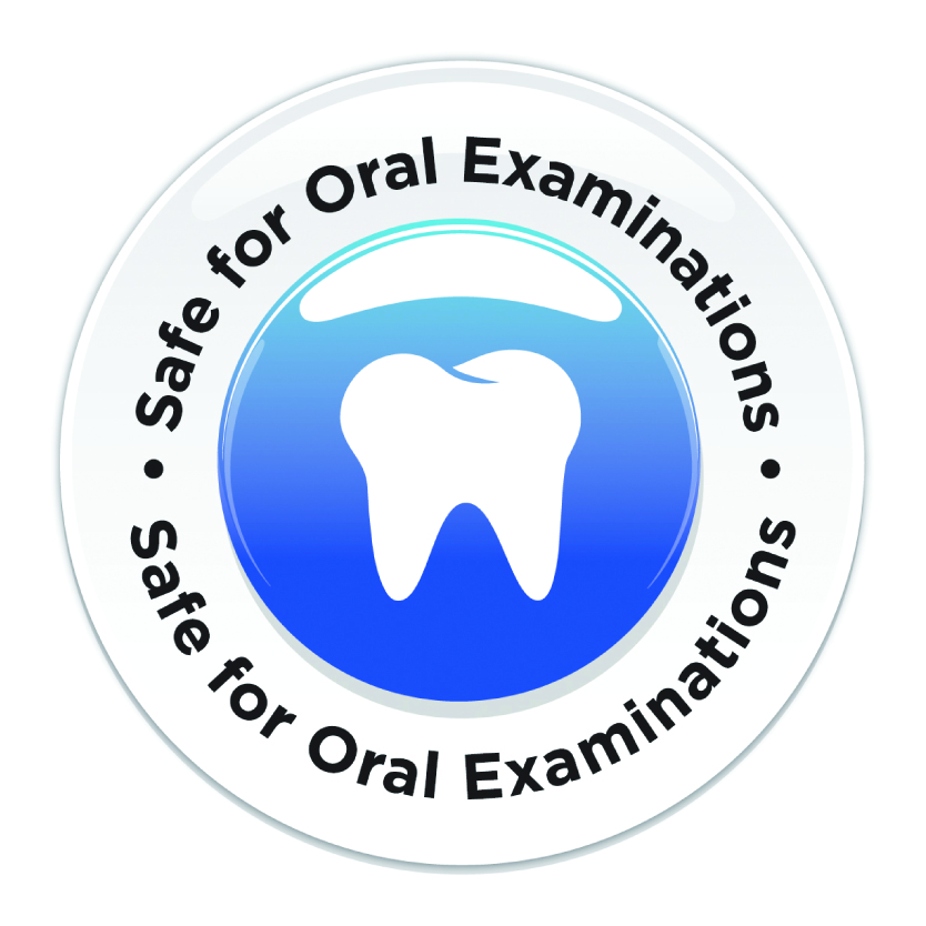 Utilisation sûre pour les examens buccaux (bleu, nitrile)