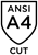 ANSI การตัด A4